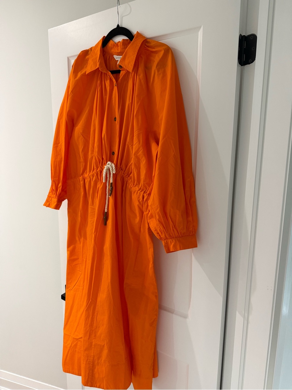 Banana Republic Women's Bright Orange cotton dress